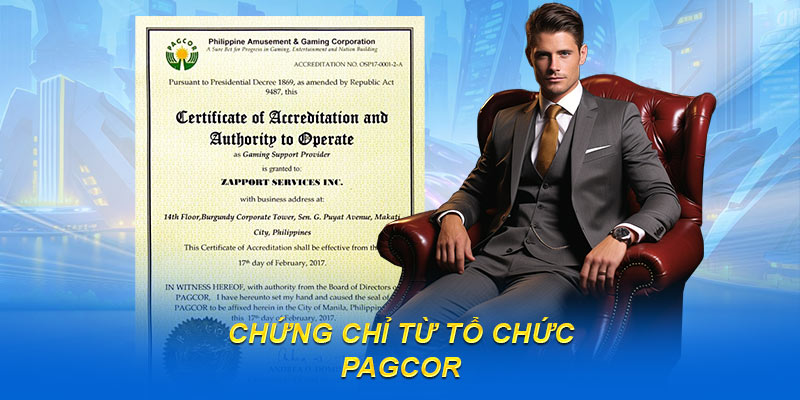 Chứng chỉ từ tổ chức PAGCOR